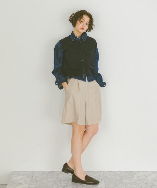 N.(N. Natural Beauty Basic)(エヌエヌナチュラルビューティーベーシック)の「コンパクトニットベスト(ベスト・レディース・オフホワイト/ブルー/ネイビー・フリ-)」の7枚目の写真