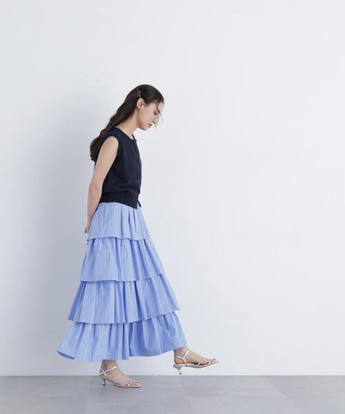 N.(N. Natural Beauty Basic)(エヌエヌナチュラルビューティーベーシック)の「コンパクトニットベスト(ベスト・レディース・オフホワイト/ブルー/ネイビー・フリ-)」の9枚目の写真