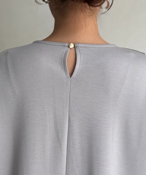 Chez toi（シェトワ）の「ダンボールニット配色切替ワンピース（ワンピース・レディース・グレー/カーキ・FREE）」の11枚目の写真