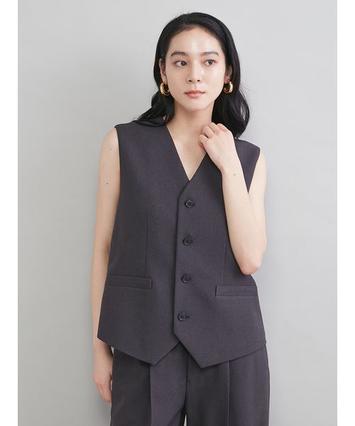 Mila Owen（ミラオーウェン）の「後ろバックル付きベスト（ベスト・レディース・チャコールグレー/モカ・F）」の13枚目の写真