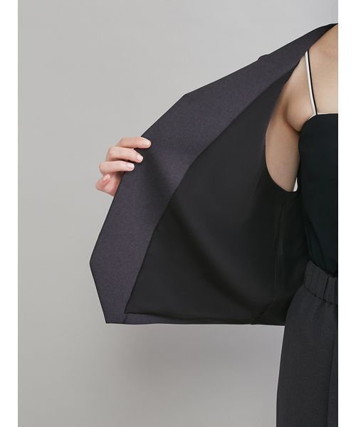 Mila Owen（ミラオーウェン）の「後ろバックル付きベスト（ベスト・レディース・チャコールグレー/モカ・F）」の6枚目の写真