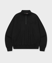SIGNATURE LOGO HALF ZIP-UP (BLACK)