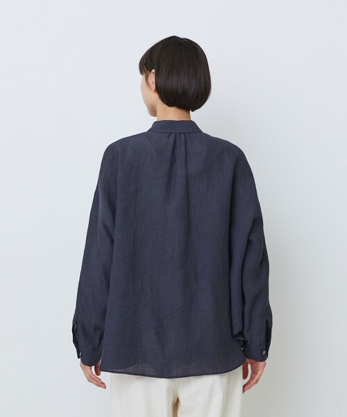 LOISIR(ロワズィール)の「グランジリネンボクシーシャツ(シャツ/ブラウス・レディース・カーキ/ネイビー/ピンク/ライトグレー/オフホワイト・FREE)」の19枚目の写真
