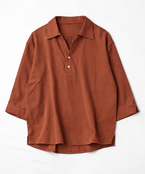 CALIFORNIA OUTFITTERS(カリフォルニア アウトフィッターズ)の「2D55 スキッパーポロシャツ(シャツ/ブラウス・メンズ・ホワイト/テラコッタ/ブラック・XL)」の3枚目の写真