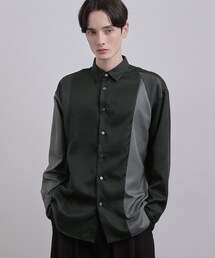 tk.TAKEO KIKUCHI（ティーケータケオキクチ）の「ダイアゴナル切り替えシャツ（シャツ/ブラウス）」