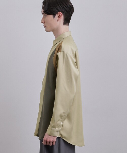 tk.TAKEO KIKUCHI（ティーケータケオキクチ）の「ダイアゴナル切り替えシャツ（シャツ/ブラウス・メンズ・ネイビー系4/ブラック系4/ベージュ系4・02/04/03）」の17枚目の写真