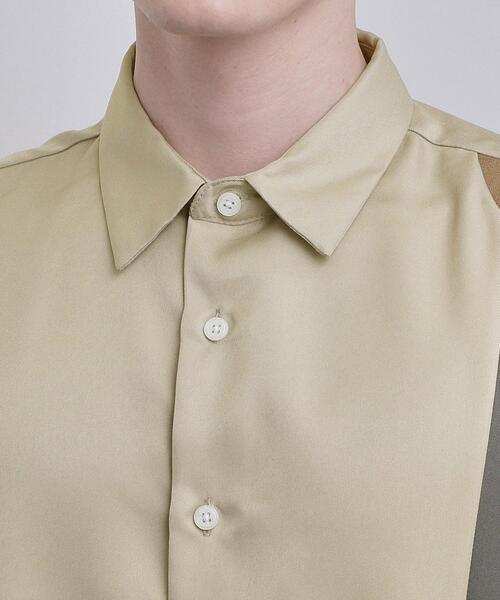 tk.TAKEO KIKUCHI（ティーケータケオキクチ）の「ダイアゴナル切り替えシャツ（シャツ/ブラウス・メンズ・ネイビー系4/ブラック系4/ベージュ系4・02/04/03）」の19枚目の写真