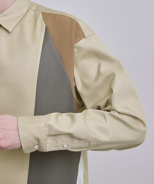tk.TAKEO KIKUCHI（ティーケータケオキクチ）の「ダイアゴナル切り替えシャツ（シャツ/ブラウス・メンズ・ネイビー系4/ブラック系4/ベージュ系4・02/04/03）」の21枚目の写真