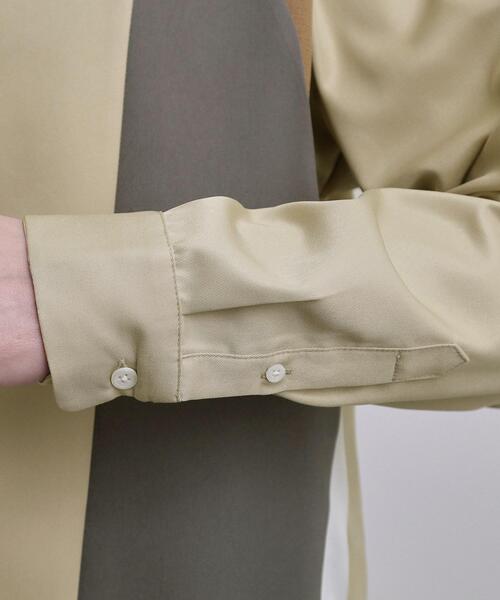 tk.TAKEO KIKUCHI（ティーケータケオキクチ）の「ダイアゴナル切り替えシャツ（シャツ/ブラウス・メンズ・ネイビー系4/ブラック系4/ベージュ系4・02/04/03）」の22枚目の写真