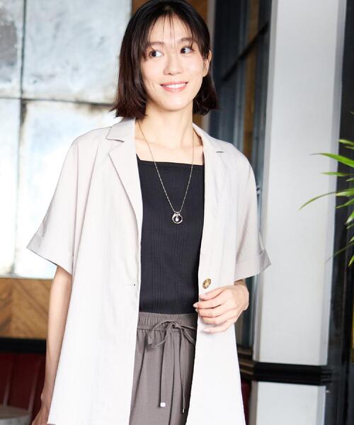 SHOO・LA・RUE(シューラルー)の「【前後2WAY/洗濯機可/S-LL】毎日のお供に ランダムテレコタンクトップ(タンクトップ・レディース・チャコールグレー/ブラック系2/ホワイト/ブラック・03/02/01/04)」の22枚目の写真