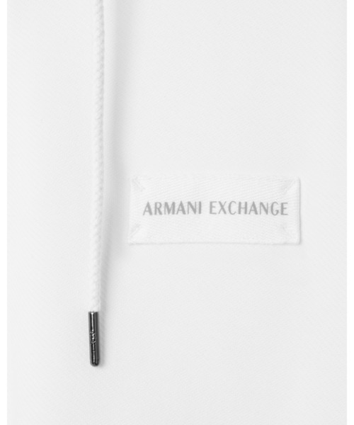 ARMANI EXCHANGE(アルマーニエクスチェンジ)の「【A|X アルマーニ エクスチェンジ】WE AXロゴ フーデッドジップアップスウェットシャツ(スウェット・メンズ・ホワイト・X-SMALL/XX-LARGE/X-LARGE/LARGE/MEDIUM/SMALL)」の8枚目の写真