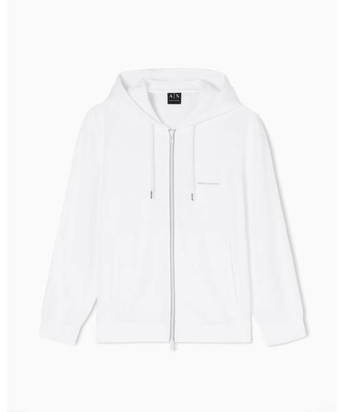 ARMANI EXCHANGE(アルマーニエクスチェンジ)の「【A|X アルマーニ エクスチェンジ】WE AXロゴ フーデッドジップアップスウェットシャツ(スウェット・メンズ・ホワイト・X-SMALL/XX-LARGE/X-LARGE/LARGE/MEDIUM/SMALL)」の7枚目の写真