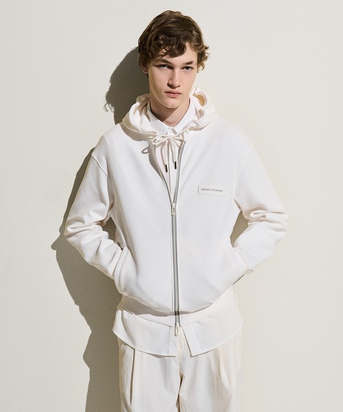ARMANI EXCHANGE(アルマーニエクスチェンジ)の「【A|X アルマーニ エクスチェンジ】WE AXロゴ フーデッドジップアップスウェットシャツ(スウェット・メンズ・ホワイト・X-SMALL/XX-LARGE/X-LARGE/LARGE/MEDIUM/SMALL)」の9枚目の写真
