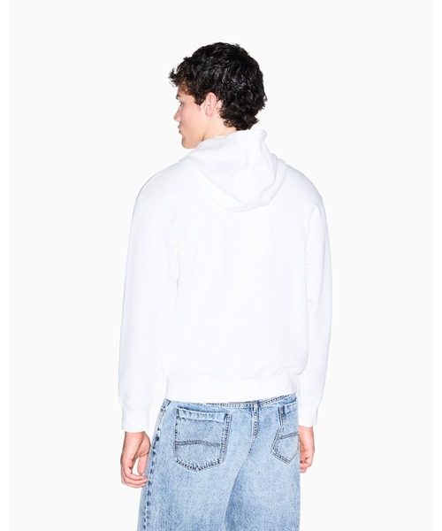 ARMANI EXCHANGE(アルマーニエクスチェンジ)の「【A|X アルマーニ エクスチェンジ】WE AXロゴ フーデッドジップアップスウェットシャツ(スウェット・メンズ・ホワイト・X-SMALL/XX-LARGE/X-LARGE/LARGE/MEDIUM/SMALL)」の4枚目の写真