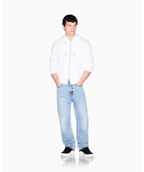 ARMANI EXCHANGE(アルマーニエクスチェンジ)の「【A|X アルマーニ エクスチェンジ】WE AXロゴ フーデッドジップアップスウェットシャツ(スウェット・メンズ・ホワイト・X-SMALL/XX-LARGE/X-LARGE/LARGE/MEDIUM/SMALL)」の6枚目の写真