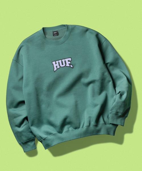 HUF(ハフ)の「HOME TEAM CREWNECK(スウェット・メンズ・ブラック/アッシュグレー/パイングリーン系・M/S/XL/L)」の3枚目の写真