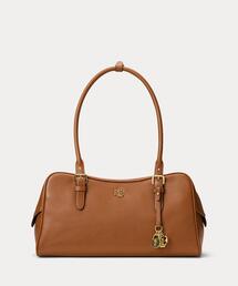 LAUREN RALPH LAUREN(ローレン ラルフ ローレン)の「レザー ラージ Marcy ジップ サッチェル(ハンドバッグ)」