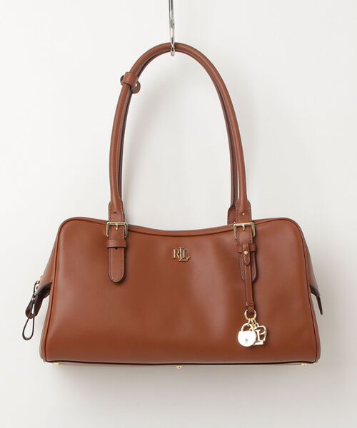 LAUREN RALPH LAUREN(ローレン ラルフ ローレン)の「レザー ラージ Marcy ジップ サッチェル(ハンドバッグ・レディース・ブラウン・ONE)」の6枚目の写真