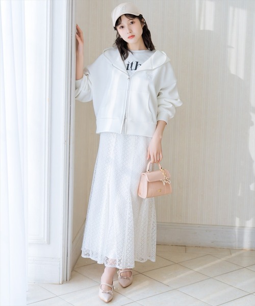 WILLSELECTION(ウィルセレクション)の「ダブルZIPオーバーサイズパーカー(パーカー・レディース・ミント/サックスブルー/ブラック/オフホワイト・FREE)」の6枚目の写真