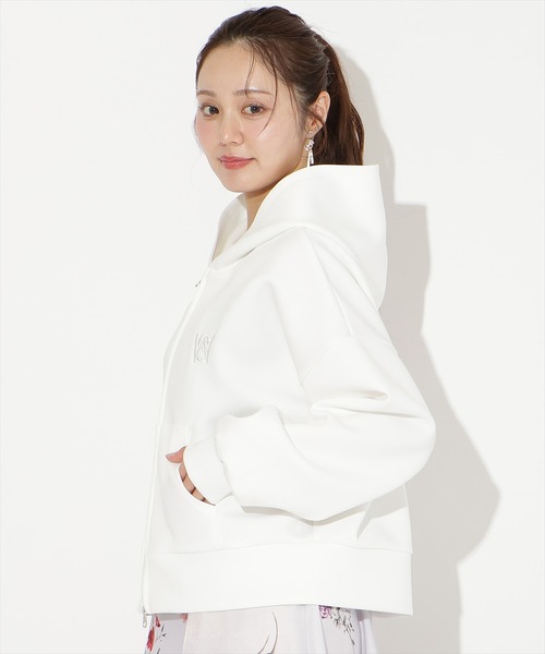 WILLSELECTION(ウィルセレクション)の「ダブルZIPオーバーサイズパーカー(パーカー・レディース・ミント/サックスブルー/ブラック/オフホワイト・FREE)」の8枚目の写真