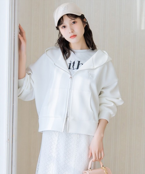 WILLSELECTION(ウィルセレクション)の「ダブルZIPオーバーサイズパーカー(パーカー・レディース・ミント/サックスブルー/ブラック/オフホワイト・FREE)」の5枚目の写真