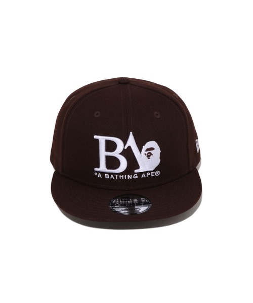 A BATHING APE(アベイシングエイプ)の「BA LOGO NEW ERA 9FIFTY CAP(キャップ・メンズ・ブラック/ブラウン・FREE)」の4枚目の写真