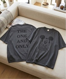 ALWAYS GOOD TIME（オルウェイズグッドタイム）の「【DISNEY/ディズニー】ミッキーマウスＵＳＤ加工プリント半袖Ｔシャツ/ バックロゴTシャツ（Tシャツ/カットソー）」