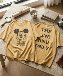 ALWAYS GOOD TIME（オルウェイズグッドタイム）の「【DISNEY/ディズニー】ミッキーマウスＵＳＤ加工プリント半袖Ｔシャツ/ バックロゴTシャツ（Tシャツ/カットソー）」