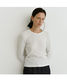 Eyelet back button t-shirt