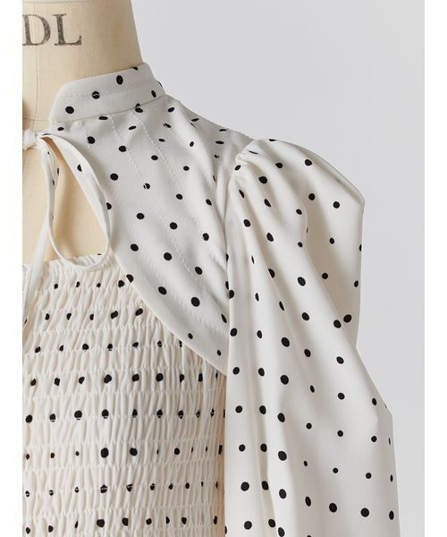 SNIDEL（スナイデル）の「デコルテオープンワンピース（ワンピース・レディース・その他/アイボリー/ネイビー・1/0）」の9枚目の写真