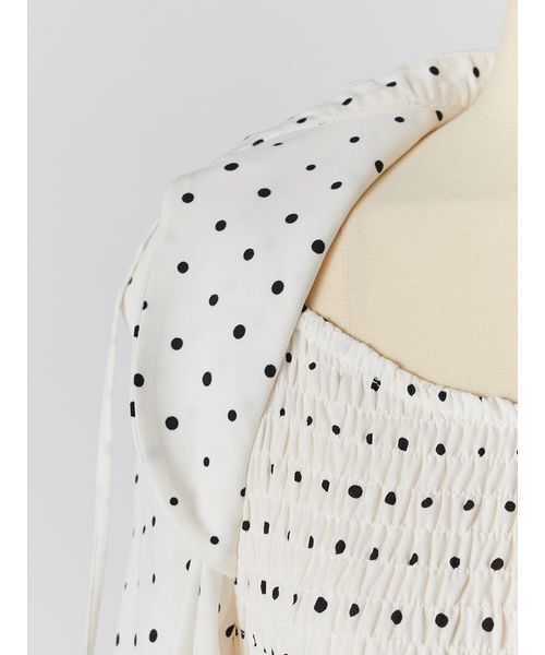 SNIDEL（スナイデル）の「デコルテオープンワンピース（ワンピース・レディース・その他/アイボリー/ネイビー・1/0）」の10枚目の写真