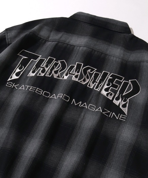 THRASHER(スラッシャー)の「【THRASHER/スラッシャー】オンブレチェック 半袖シャツ(シャツ/ブラウス・メンズ・ブルー/ブラック/ホワイト・XL/L/M)」の6枚目の写真