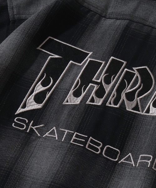 THRASHER(スラッシャー)の「【THRASHER/スラッシャー】オンブレチェック 半袖シャツ(シャツ/ブラウス・メンズ・ブルー/ブラック/ホワイト・XL/L/M)」の7枚目の写真