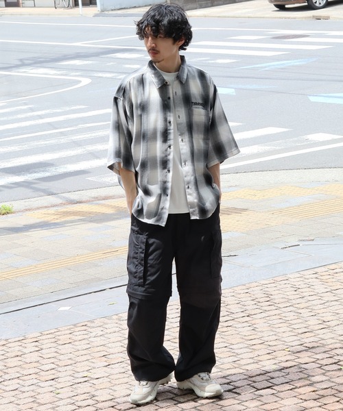 THRASHER(スラッシャー)の「【THRASHER/スラッシャー】オンブレチェック 半袖シャツ(シャツ/ブラウス・メンズ・ブルー/ブラック/ホワイト・XL/L/M)」の15枚目の写真