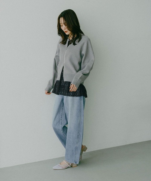 GLOBAL WORK（グローバルワーク）の「ストレッチ総レースペプラム/656054（その他トップス・レディース・アイボリー/ブラック・MEDIUM/LARGE）」の11枚目の写真