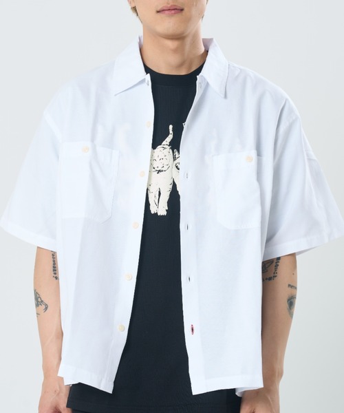 ホワイト 半袖シャツ estroso セール】オックス 半袖ワークシャツ(M1)（シャツ/ブラウス）｜CORISCO
