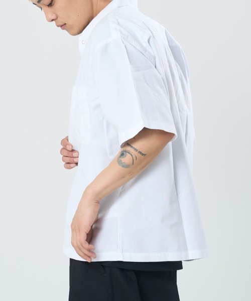 CORISCO（コリスコ）の「オックス 半袖ワークシャツ(M1)（シャツ/ブラウス・メンズ・ブルー/ストライプ/ホワイト・X-LARGE/MEDIUM/LARGE）」の5枚目の写真