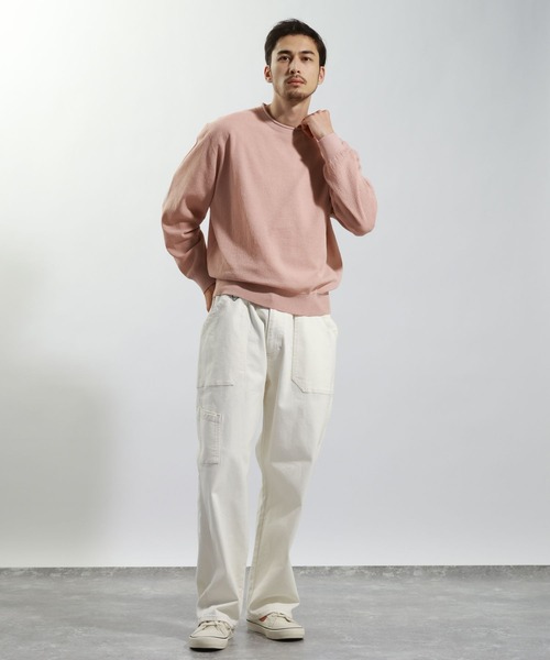 BAYFLOW（ベイフロー）の「リネンニットプルオーバー（ニット/セーター・メンズ・ピンク/グレー/カーキ・MEDIUM/LARGE）」の5枚目の写真