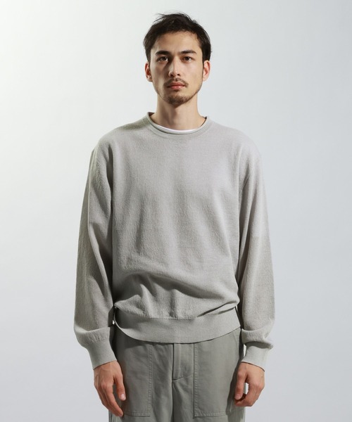 BAYFLOW（ベイフロー）の「リネンニットプルオーバー（ニット/セーター・メンズ・ピンク/グレー/カーキ・MEDIUM/LARGE）」の9枚目の写真