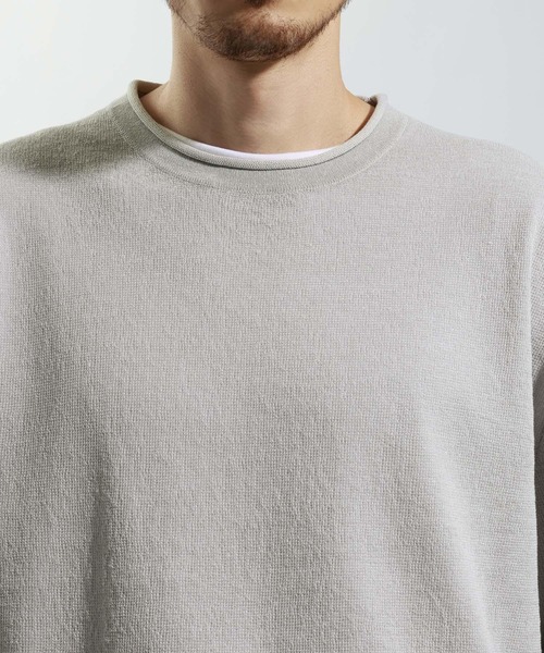BAYFLOW（ベイフロー）の「リネンニットプルオーバー（ニット/セーター・メンズ・ピンク/グレー/カーキ・MEDIUM/LARGE）」の12枚目の写真