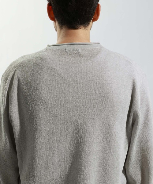 BAYFLOW（ベイフロー）の「リネンニットプルオーバー（ニット/セーター・メンズ・ピンク/グレー/カーキ・MEDIUM/LARGE）」の13枚目の写真