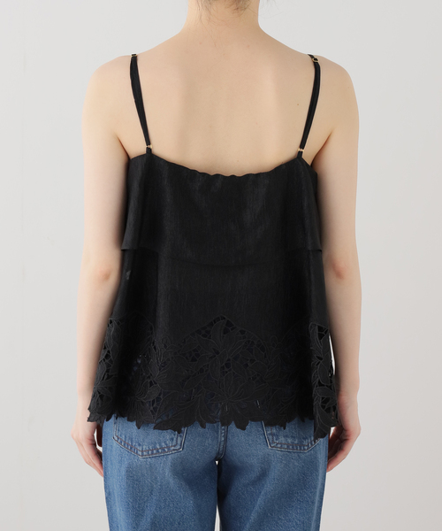 La TOTALITE（ラトータリテ）の「【洗える】カットワークキャミトップス（シャツ/ブラウス・レディース・ブラック/ベージュ・FREE）」の8枚目の写真