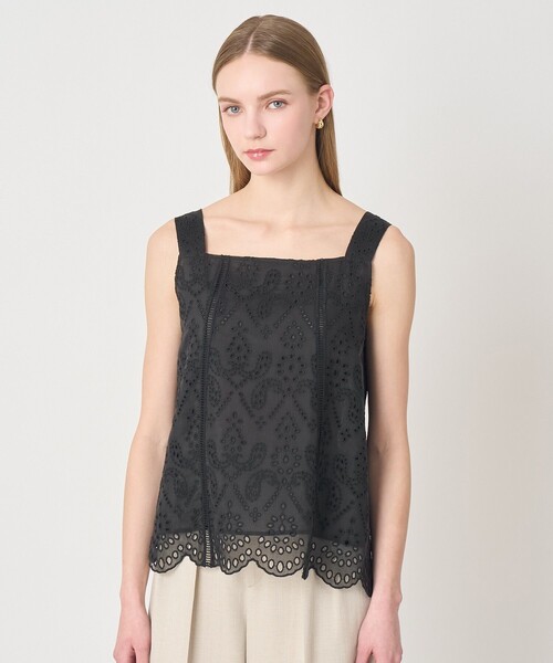 ANAYI（アナイ）の「【セットアップ対応商品】エンブロイダリーキャミソール（その他トップス・レディース・ブラック/ブラウン/オフホワイト・38）」の2枚目の写真