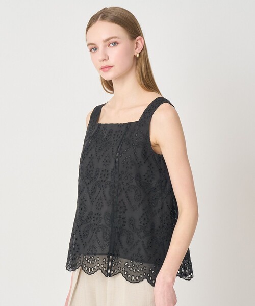 ANAYI（アナイ）の「【セットアップ対応商品】エンブロイダリーキャミソール（その他トップス・レディース・ブラック/ブラウン/オフホワイト・38）」の8枚目の写真