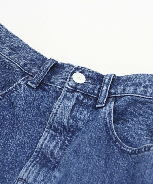 RNA（アールエヌエー）の「G1108 Wカーゴルーズタイトスカート（デニムスカート・レディース・ブラック/インディゴブルー・MEDIUM）」の4枚目の写真