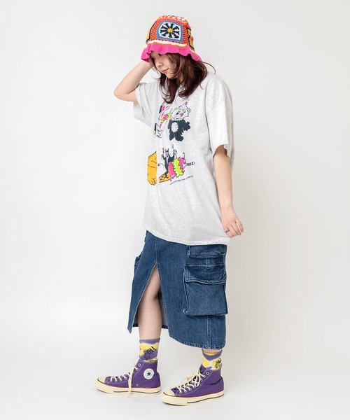 RNA（アールエヌエー）の「G1108 Wカーゴルーズタイトスカート（デニムスカート・レディース・ブラック/インディゴブルー・MEDIUM）」の21枚目の写真