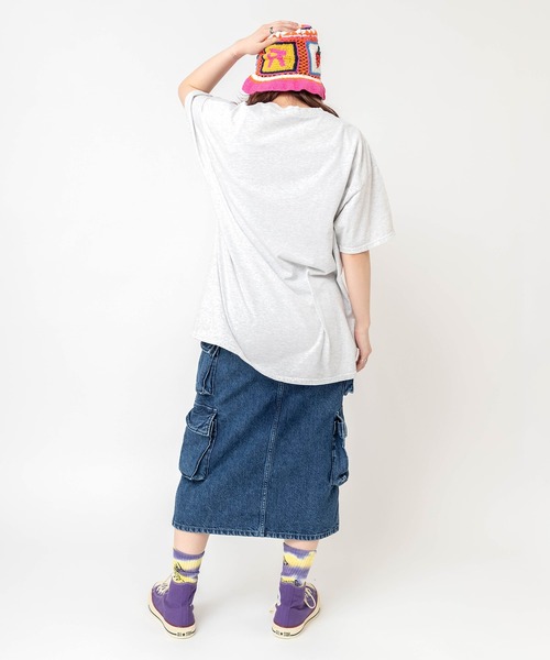 RNA（アールエヌエー）の「G1108 Wカーゴルーズタイトスカート（デニムスカート・レディース・ブラック/インディゴブルー・MEDIUM）」の3枚目の写真