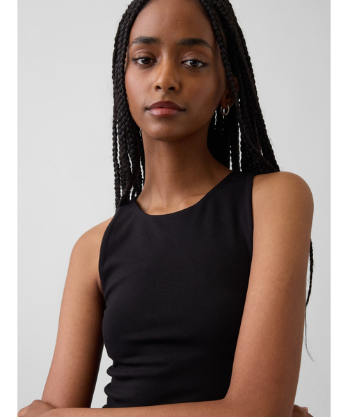 GAP(ギャップ)の「クロップド ホルタータンクトップ(タンクトップ・レディース・ブラウン/ブラック・XXS/XL/L/M/S/XS)」の7枚目の写真