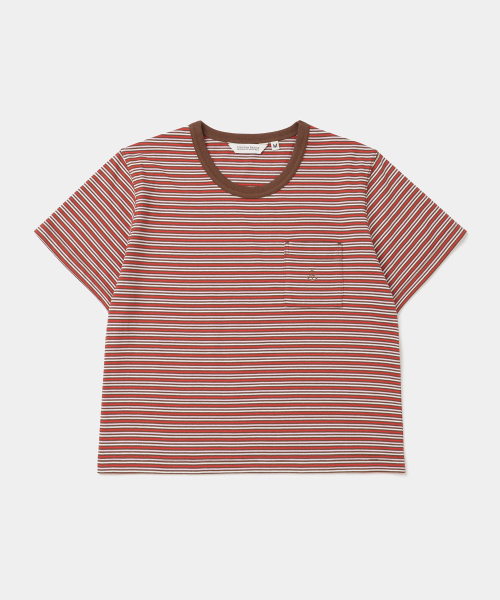 UNIFORM BRIDGE(ユニフォームブリッジ)の「ubc multi stripe s/s t-shirt(womens) red(Tシャツ/カットソー・レディース・その他・SMALL/MEDIUM)」の1枚目の写真