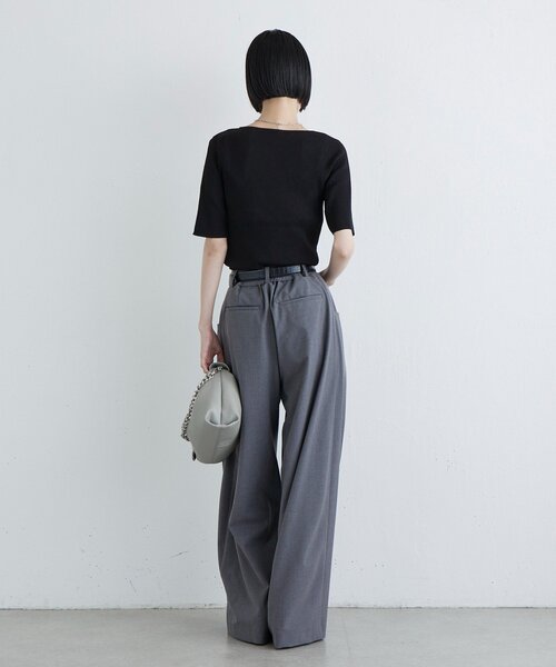 Lui's（ルイス）の「タックポケットワイドパンツ（スラックス・レディース・ブラック/グレー/ブラウン・38/36）」の6枚目の写真